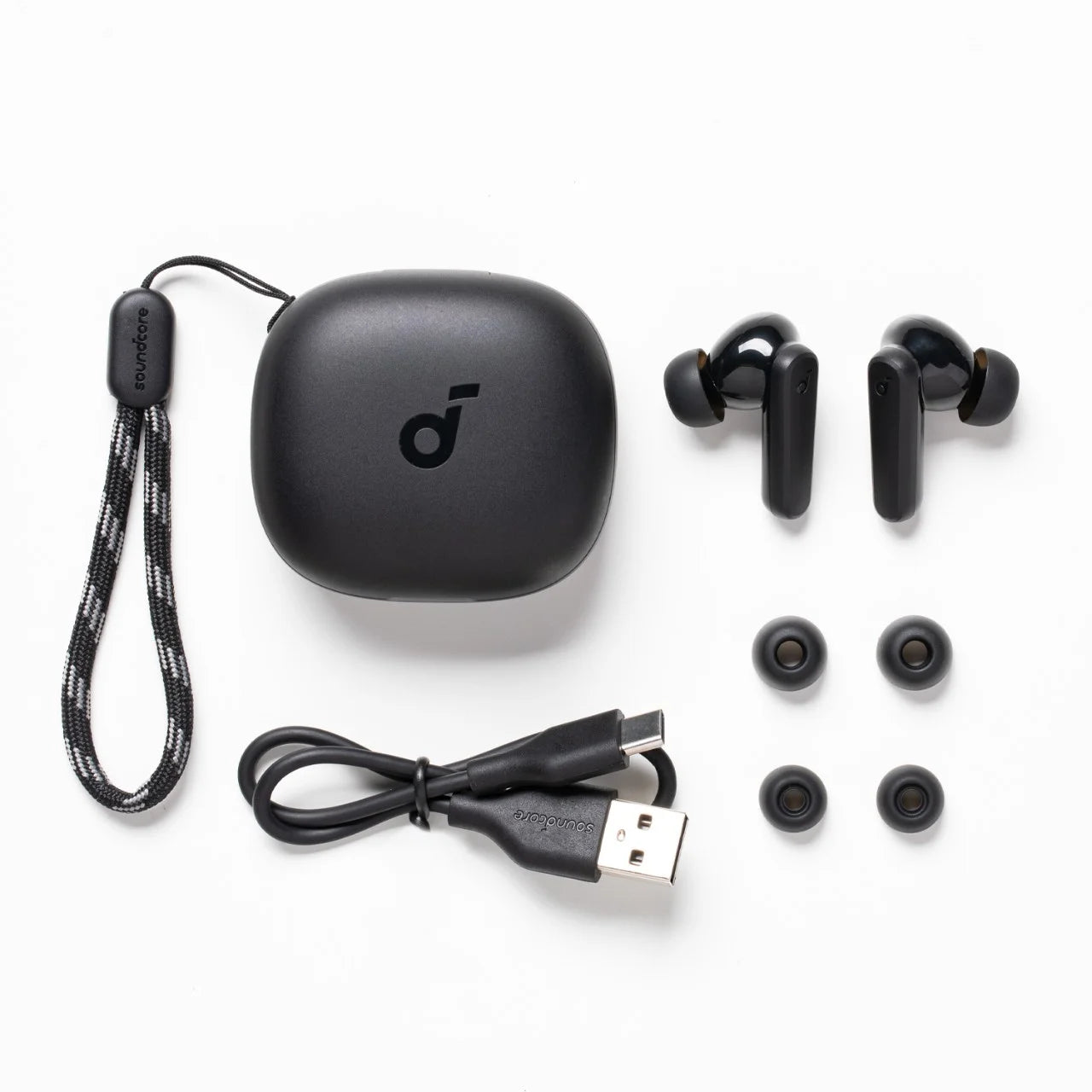 P25I Bluetooth True Wireless Earbuds, Big Bass, 30H Playtime, IPX5, with Charging Case, Black